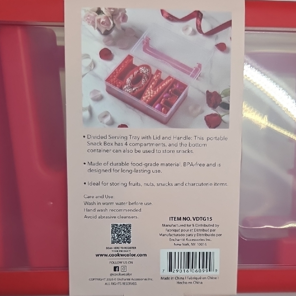 CWC Red LOVE Storage Snack Box (Listing Is For One Box) - Picture 6 of 6